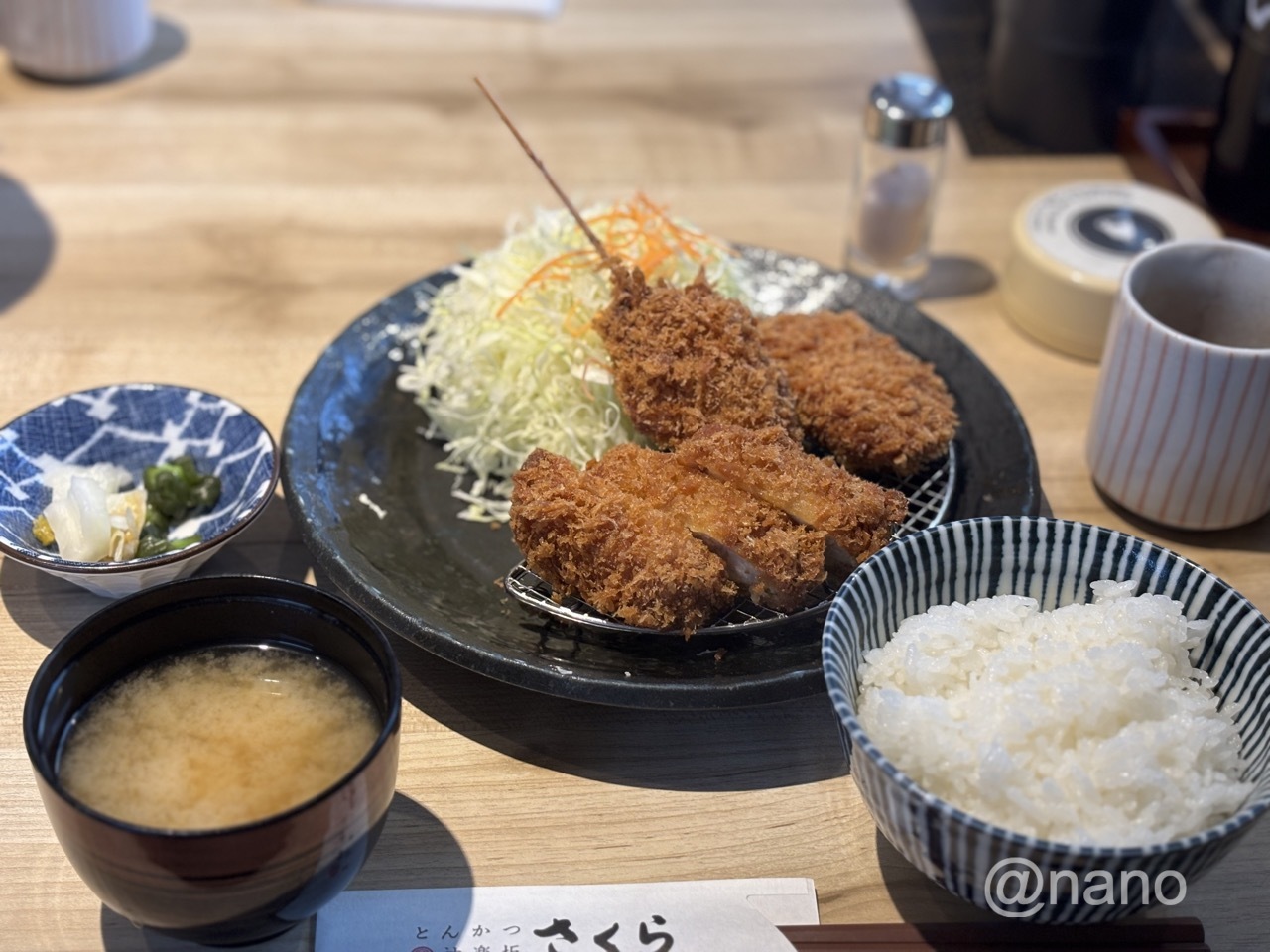 とんかつ神楽坂さくら岡山大安寺　2025年1月IMG_0551（大）メニュー１ 3種のランチ